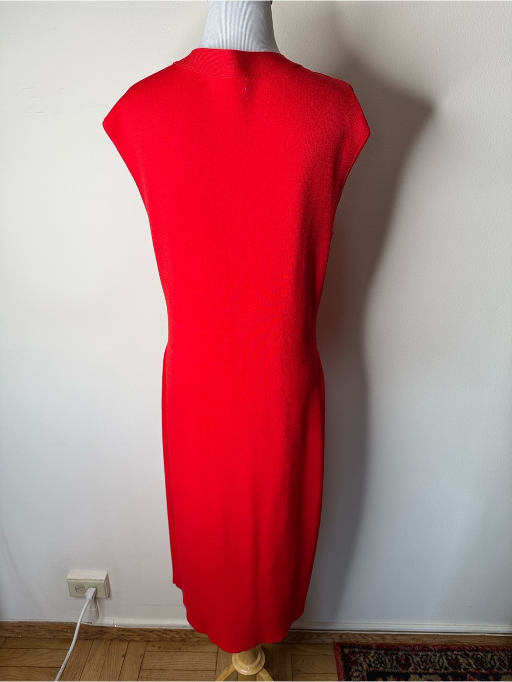 New York & Company Red Jersey Knit Sleeveless Maxi Dress - Picture 6 of 6